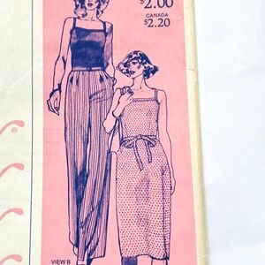 Vtg Ann Person Pattern Dress Camisole Uncut 70s Stretch & Sew 1540 Sz 28 - 42